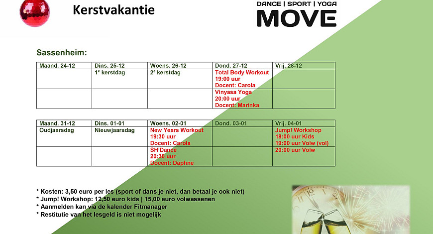 Rooster Kerstvakantie